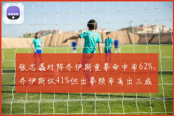 张志磊对阵乔伊斯重拳命中率62%,乔伊斯仅41%但出拳频率高出三成